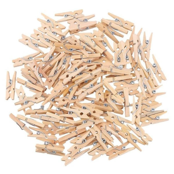 100-pack - Miniklädnypor Trä - (2,5 cm) Trä