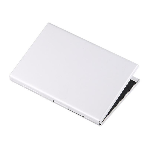 8 i 1 minneskortfodral i aluminiumlegering för 4 SD + 2 TF + 2 Mini SD-kort (silver)