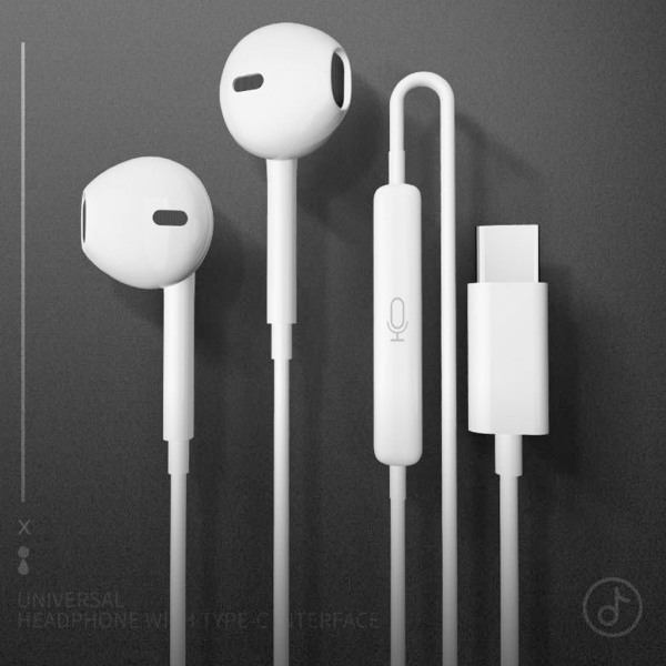 USB-C Type C kablet hovedtelefon til telefon 15/15Plus/15Pro In-ear hovedtelefon til Androids headset telefon headset