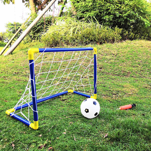 Nytt mini fotballmålsett for barn, bærbart fotballmål dørport lekesett baby fotball innendørs