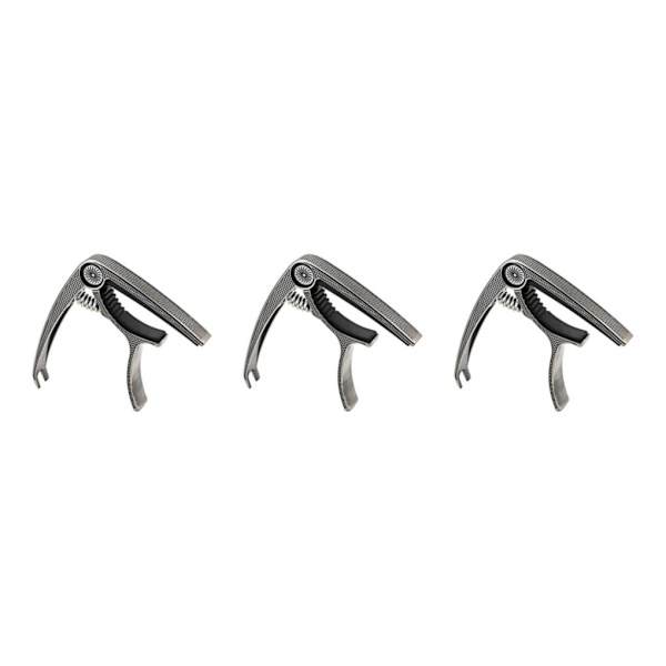 1/2/3 Gitar Capo for Akustisk Klips Hurtig Skift Klemme Nøkkel for Sølv 9.3x7.5x1.5cm Silver 9.3x7.5x1.5cm 3 Sets