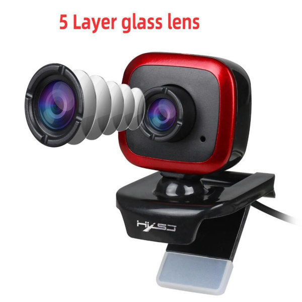 Webkamera 360 grader med inbyggd mikrofon - Perfekt för konversationer Silver Silver one size