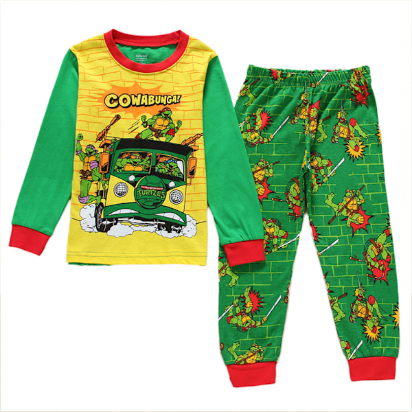 Barn Teenage Mutant Ninja Turtles Pyjamas Set Långärmad Byxor B B 120 cm