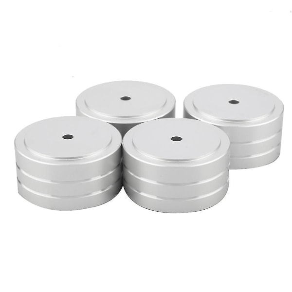 4 stk. 40x20mm Aluminium Hifi Forstærker Højttaler Isolations Stativ Turntable Dac Fødder Pad (sølv)