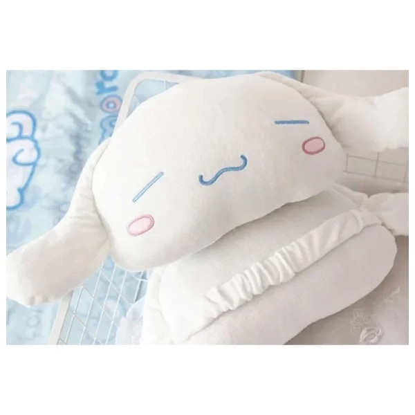 Sanrioed tegneserie anime Cinnamoroll plysj bilpute Kawaii søt myk plysj nakkestøttetrekk etui jentegave Kuromi 5