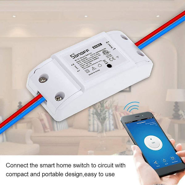 Sonoff Basic R2 Wifi Smart Ljusströmbrytare Trådlös Fjärrkontroll Smart Timer Kontroll Via Amazon Echo Alexa App, Android Ios-2