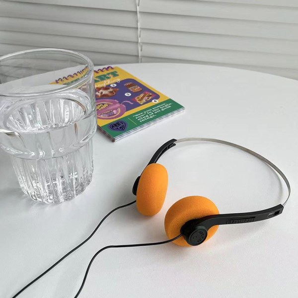 1x In-ear-hodetelefoner Musikk Mp3 Walkman Retro-følelser Bærbar