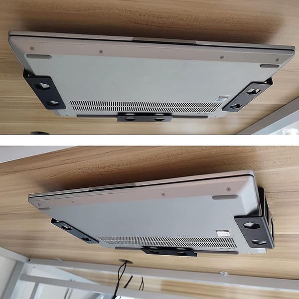 Laptop Stativ Under Skrivebord, Pladsbesparende Holder, Laptop Holder, Display