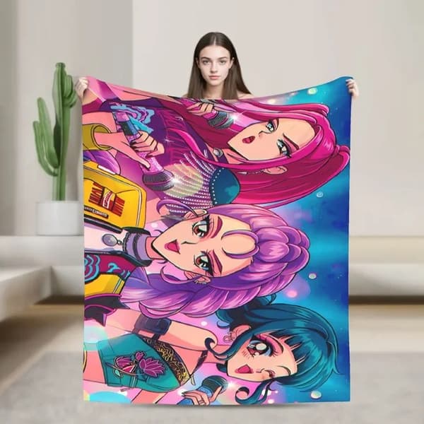 Kpop Anime Idol Flonel Tæppe Blødt Varmt Kastetæppe Sofaseng Tæppe Gave*P4*70X100cm P4 70X100cm