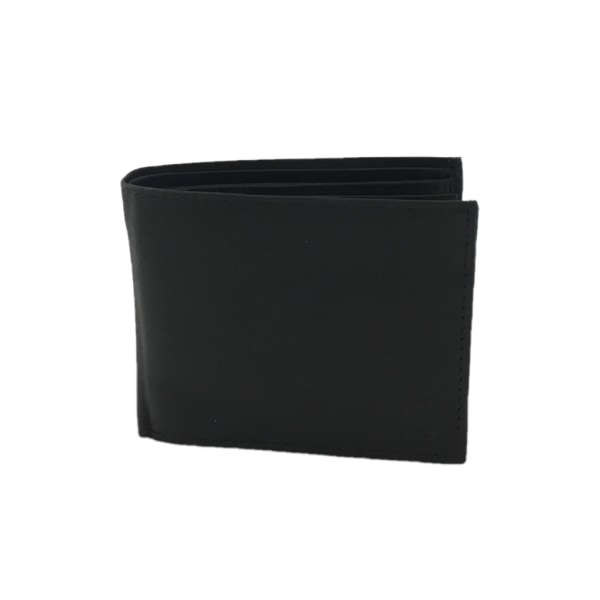 Plånbok i läder Svart Black one size