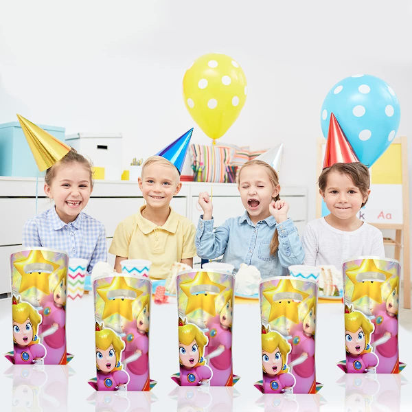 30 kpl Prinsessa Peach -juhlamuovipusseja karkkipusseja Prinsessa Peach -teemajuhlien tarvikkeita koristeita