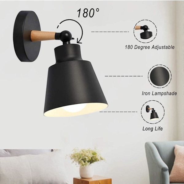 Industriel retro væglampe loftslampe
