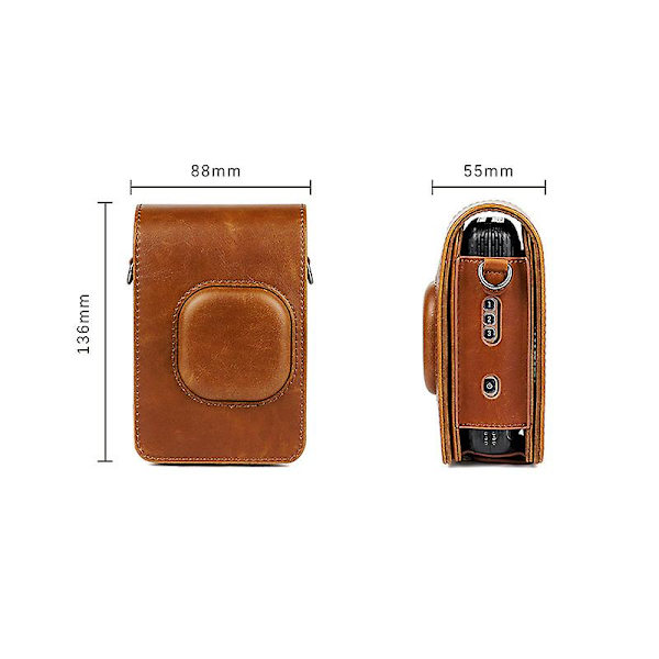 Mini Liplay Hybrid Instant Camera - Premium skyddande resekameraväska med lockremmar