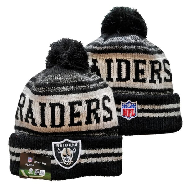 NFL Aikuisten Unisex Amerikkalaisen Jalkapallon Urheiluneulos Pipo Fleecevuorattu Yksi koko sopii useimmille Las Vegas Raiders