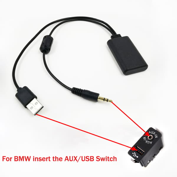 Bil Bluetooth 5.0 Transmitter Musikafspiller Audio Adapter Connector 3.5mm AUX+5V/12V USB Port