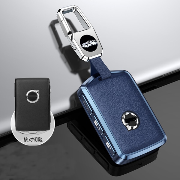 Volvo Smart Car Key Ring - Blå - Passer til XC60 S90 S60 XC40 XC90 V60 V90 Blue