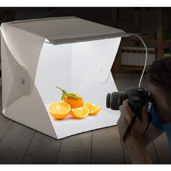 Fällbar belysningssoftbox, Mini LED fotostudio ljuslåda, bärbar