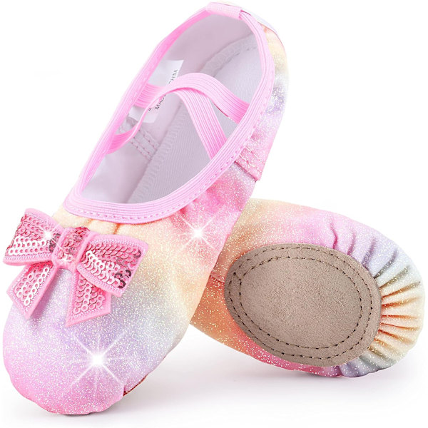 Ballet sko til piger Cross Strap Dance Shoes Rainbow Rainbow 27