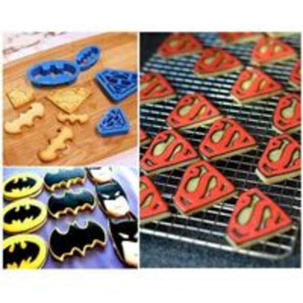 4 Super Hero Cookie Cutters Cookie Decorations (Super Heroes) Ephe