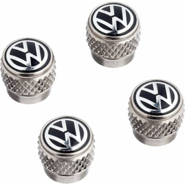 Volkswagen 000071215D - Ventilhattar med VW-logotyp - För gummi- och metallventiler, 4 stycken