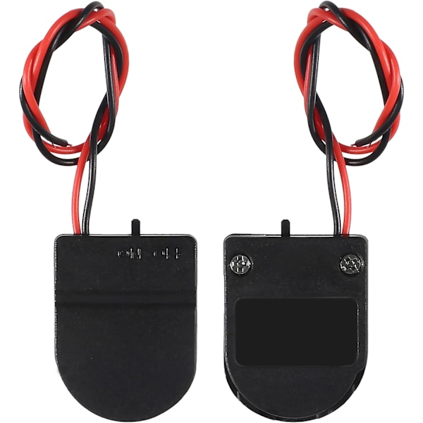 10 stk. CR2032 batteriholder 1x 3V møntcelle batteriholder etui med afbryder til strømkabel (sort)