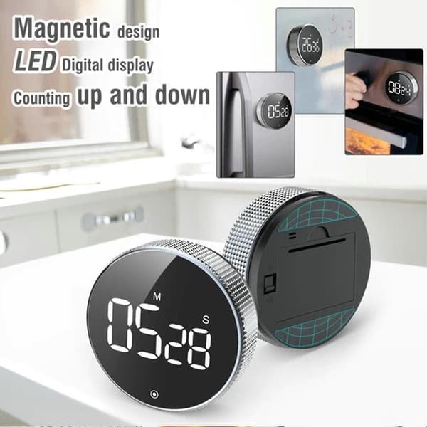 Magnetisk Selvregulerende LED Digital Timer For Kjøkken Og Trening [qb] Red