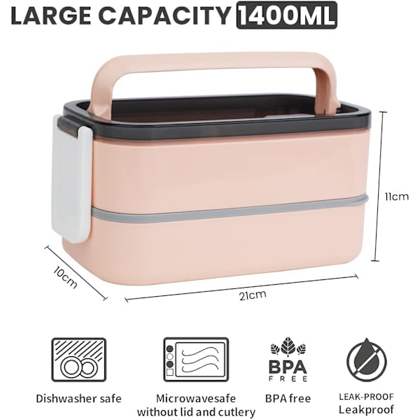 Lounasrasia 1400 ml, Bento-rasia, Lounasrasia 2 osastolla ja sarjalla