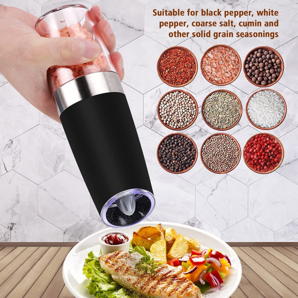 Gravity Pepper Mill Elektrisk salt- og pepperkvern Krydderkvern 1 stk