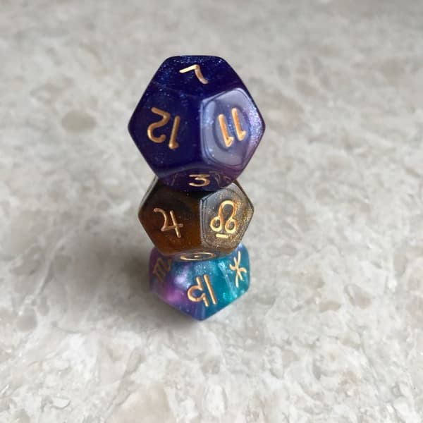 Konstellations Divinations Terninger 12 Sidet Astrologi A A
