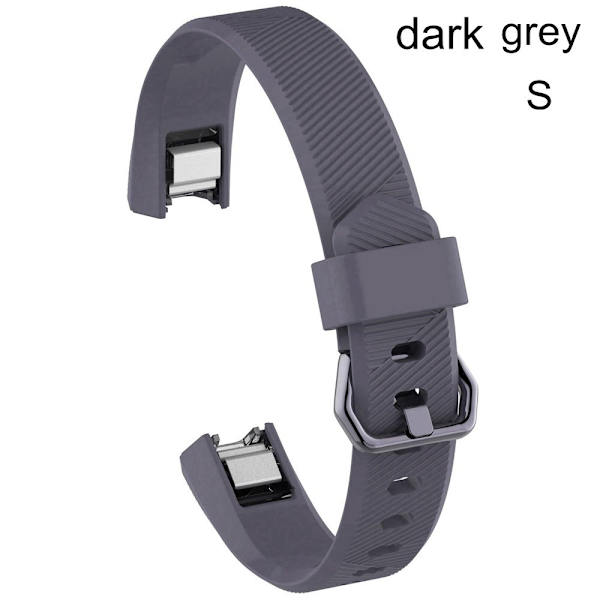 för Fitbit Alta / Alta HR Silikon klockarmband MÖRKGRÅ S mörkgrå dark grey S
