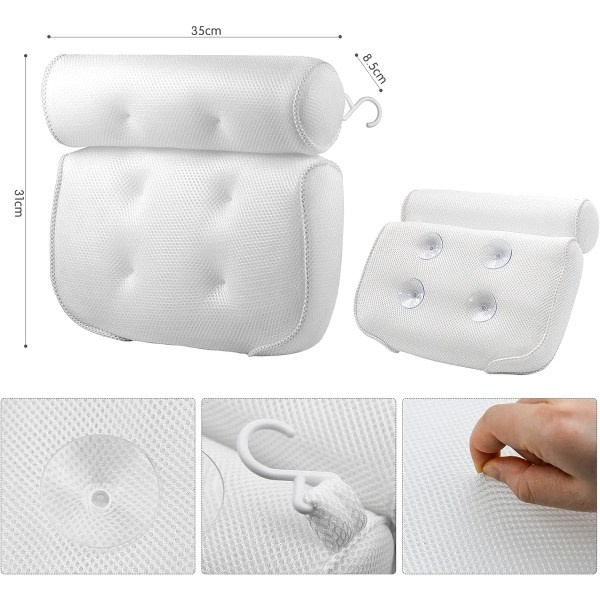 3D-badepude, Air Mesh -badepude med 4 skridsikre og kraftige sugekopper