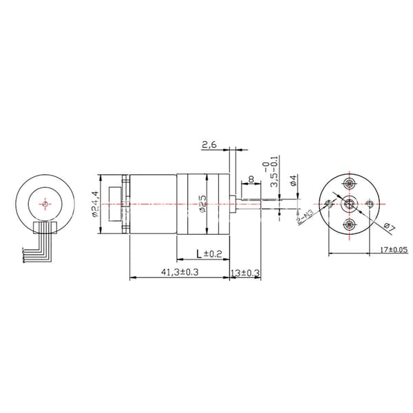 12V 25GA‑310‑128 Metal DC Encoder Gear Motor with Speed Reduction (DC12V 70RMP)