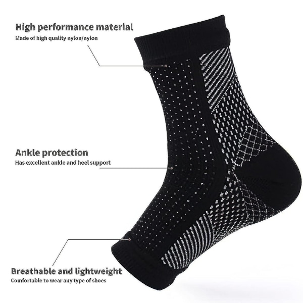Pairs Neuropathy Socks, Soothing Socks for Neuropathy Pain, Tendinitis Compression Socks, Plantar Fasciitis, Neuropathy - White - White - L XL