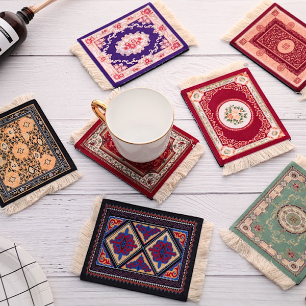 Persialainen Mini Käsinkudottu Matto Hiirenalusta Retro-Tyylinen Mattokuvio-WELLNGS B