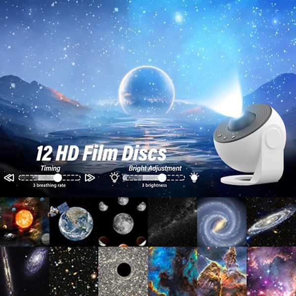 Stjärnprojektor, 12-i-1 Galaxprojektor, Galaxljus