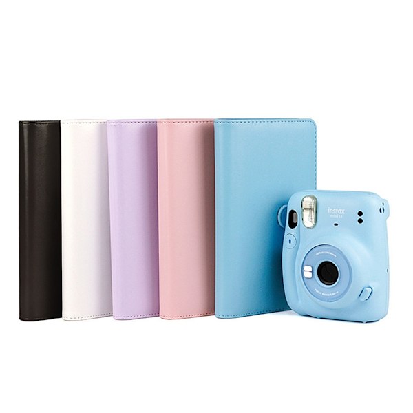 96 Lommer Retro PU Fotoalbum Passer for Instax Square Film Came - Perfekt Pink