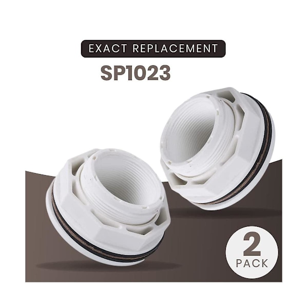 2-pack 1 1/2-tums inlopps-/returkoppling för ovanjordspool med låsmutter och packning för Sp1023[qb]