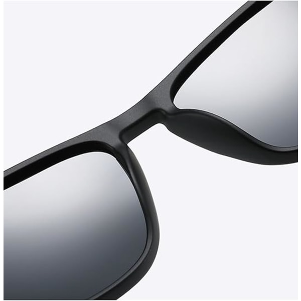 SunShadeX/Designer-001-Aurinkolasit-1-Vintage Neliö: Polarisoitu, UV400 Suoja, Unisex Black Red