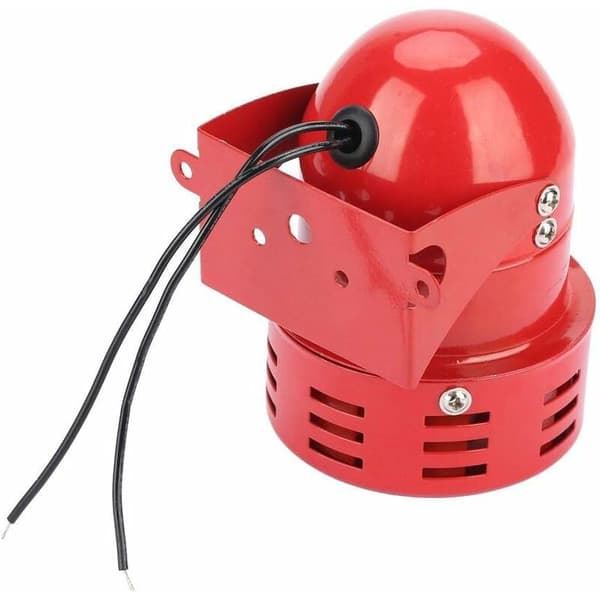 Summer Buzzer Buzzer Siren 220V 120DB Hög Effekt Mini Röd Metall Motorlarm E