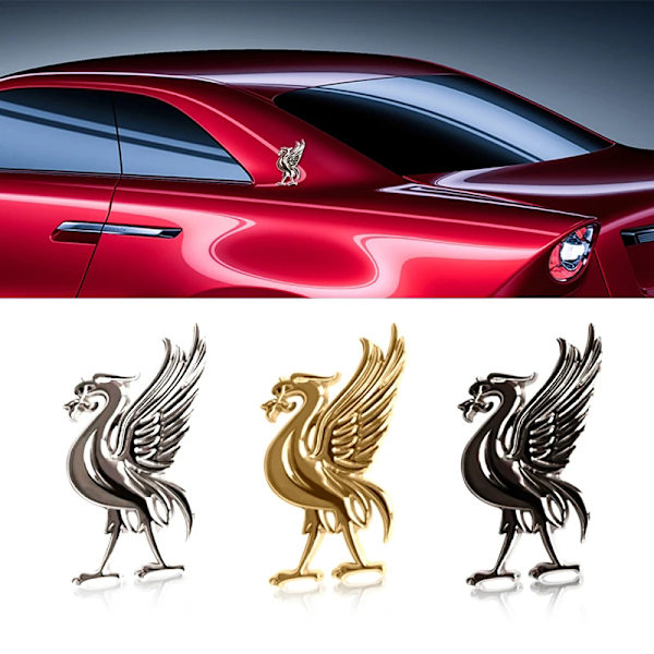 Kreativ fågel bilsticker emblem Liverpool FC League fotbollsklubb laglogotyp Liverbird symbol märke självhäftande bilsticker Black