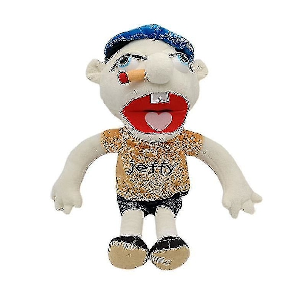 2023 Jeffy Handdocka Cartoon Plysch Leksak Fylld Docka Mjuk Figur Sov Kudde Pedagogisk Leksak Lekhus Barn Barn Baby Present[hsf][HK] 38 cm