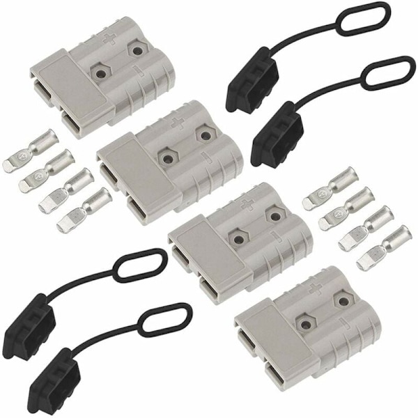 4-pack 50A 600V power Batteri-kontakt 50A snabbkoppling batterikabel för bil släpvagn Motorcykel mode släpvagn vinsch