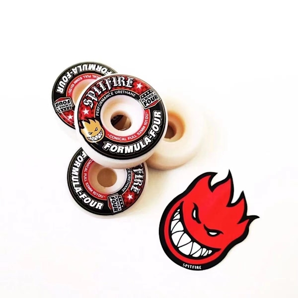 Et sett med Spitfire skateboardhjul 101D 99D, 52mm action elastiske reboundhjul 52mm 101D