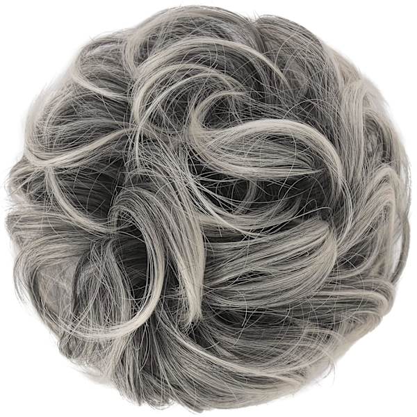 Messy Bun Hårstykke Stor Grå Hår