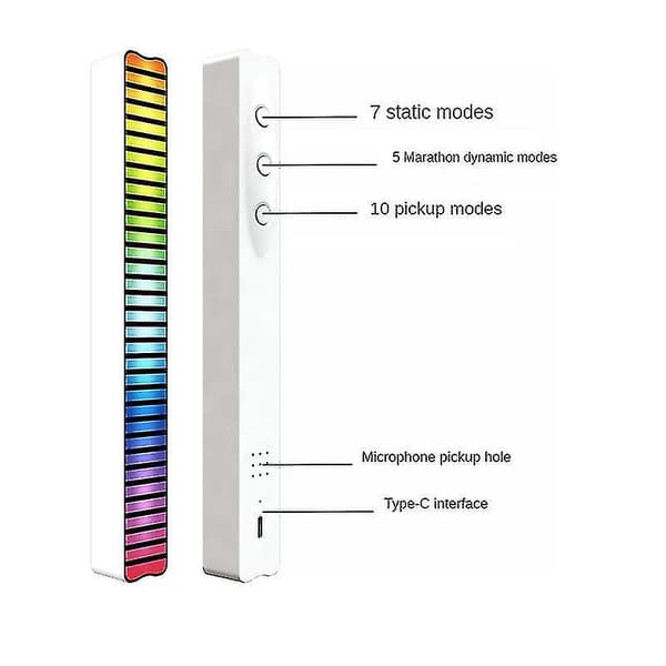 RGB LED Mikrofon Lydnivåmåler Lyd Spektrum Display Analysator Bil