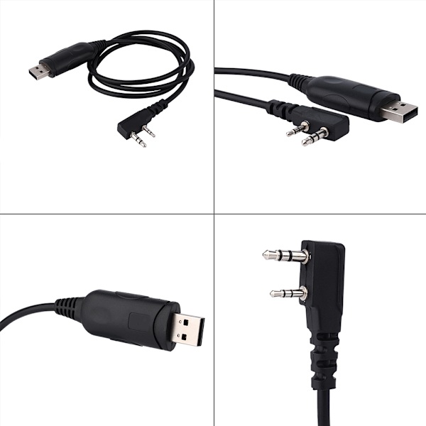 TIMH USB-programmeringskabel UV 5R Led-radio Walkie Talkie för BaoFeng Wanhua Kenwood