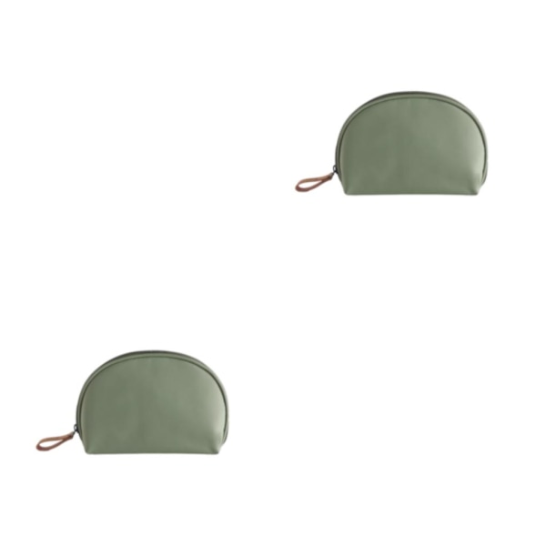 1/2/3 kompakt, hållbar och långvarig sminkväska för alla svartgröna blackish green 2PCS