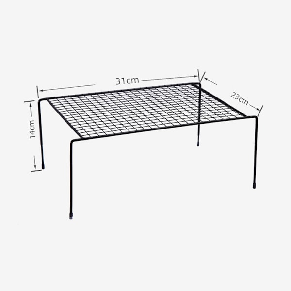 Skabshylder Organizer Stabelbare udvidelige sæt af 2 metal køkkenbord metalhylder 3