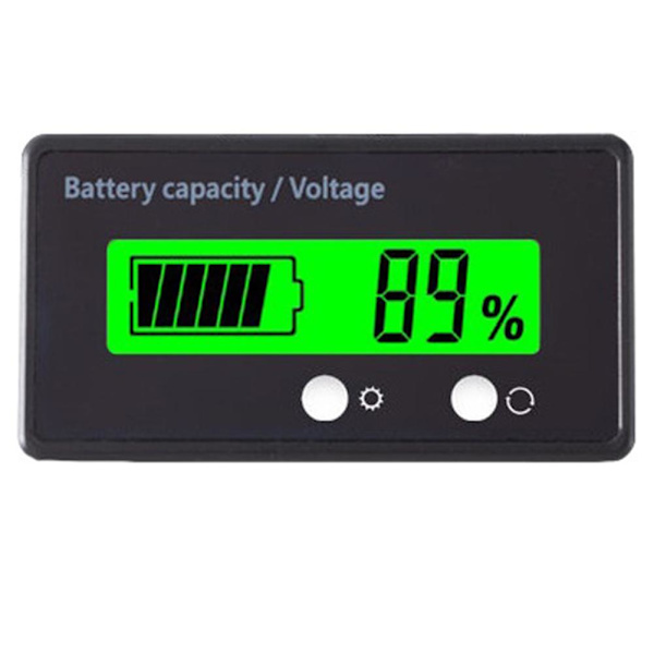 LCD-batterikapacitetsindikator Digital voltmeter spänningsmätare M green null