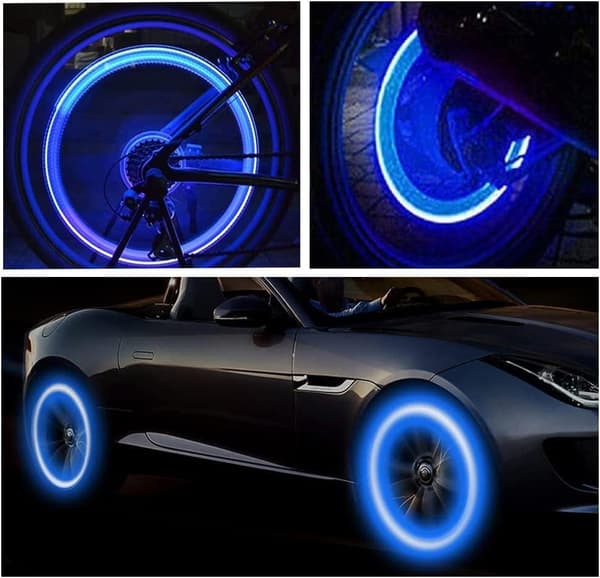 LED-pyörän venttiilin kannat (sekoitetut värit)